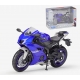 Macheta metalica Welly 1:18 - Motocicleta Yamaha YZF-R6, 12cm