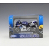 Macheta metalica Welly 1:18 - Motocicleta Suzuki GSX-R750, scara 1:18, 12 cm