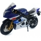 Macheta metalica Welly 1:18 - Motocicleta Suzuki GSX-R750, scara 1:18, 12 cm