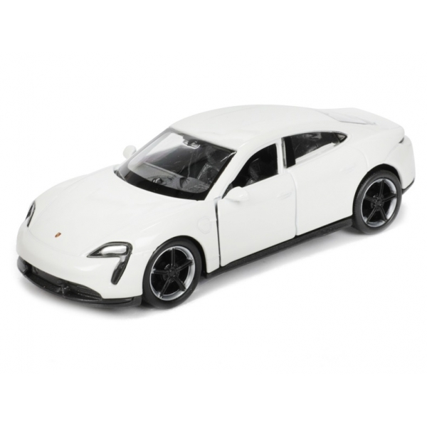 Edit: Macheta metalica Welly 1:34 Porsche Taycan, Alb, 12 cm