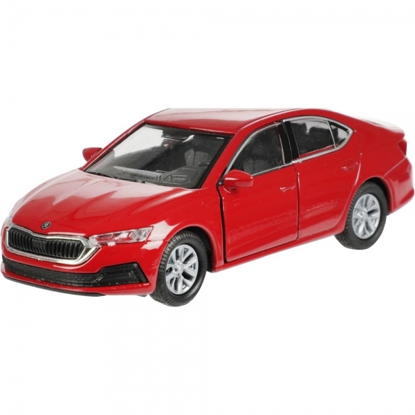 Macheta metalica Welly 1:34 Škoda Octavia IV, Rosu, 12 cm