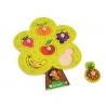 Puzzle din lemn Janod - Copac cu fructe, 6 piese