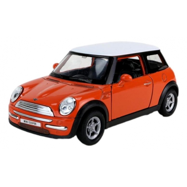 Macheta metalica Welly Mini Cooper 1:34, Rosu, 12 cm