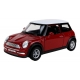 Macheta metalica Welly Mini Cooper 1:34, Rosu, 12 cm