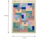 Puzzle Montessori, din Lemn, Tip Tetris, +36 Luni, Forme Neregulate, 40 Piese, 26.5 x 17.7 cm, Multicolor Pastelat