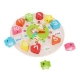 Jucarie Educativa , Tip Montessori, Model Ceas Girafa, din Lemn, + 36 Luni, 12 Piese, 17 cm, Multicolor