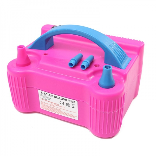 Pompa Electrica pentru umflat baloane si obiecte gonflabile, 600 W, Roz cu albastru