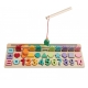 Joc educativ Pescuit, Numaratoare, Puzzle din lemn, 4 in 1,Momki, 35 piese