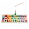 Joc educativ Pescuit, Numaratoare, Puzzle din lemn, 4 in 1,Momki, 35 piese