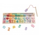 Joc educativ Pescuit, Numaratoare, Puzzle din lemn, 4 in 1,Momki, 35 piese