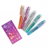 Set 5 pixuri cu gel glitter pentru tatuaje temporare, Printesa Ghetii