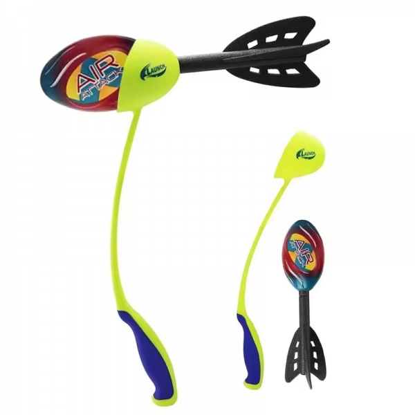 Set Racheta din spuma cu Lansator inclus, Verde/Rosu, 40 cm