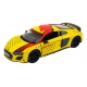 Macheta metalica Kinsmart, 2020 Audi R8 Coupe Livery Edition, Galben, 12 cm