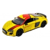 Macheta metalica Kinsmart, 2020 Audi R8 Coupe Livery Edition, Galben, 12 cm