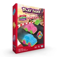 Nisip kinetic Play Sand - Masini de curse, 25 x 19 x 5 cm