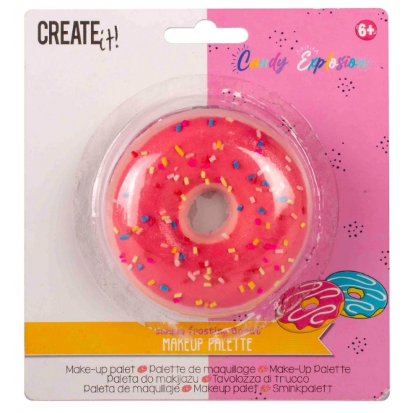 Paleta de machiaj in forma de Gogoasa, Roz, Create It!