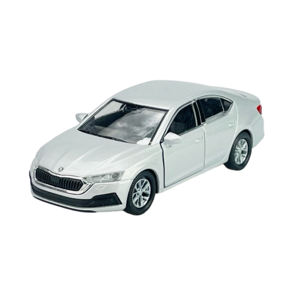 Macheta metalica Welly 1:34 Škoda Octavia IV, Gri, 12 cm