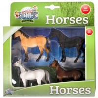 Set 4 Figurine Cai, Hipo, scara 1:32