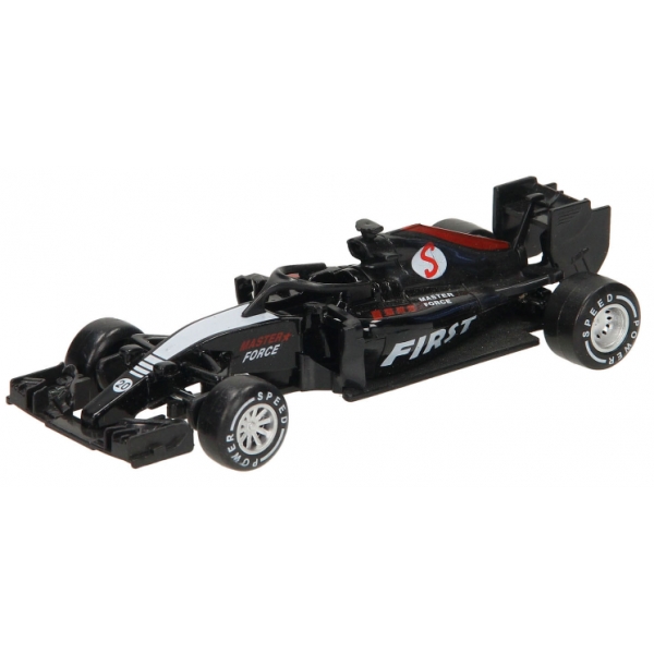 Macheta metalica 2-Play, Masinuta Formula 1, Negru, 13 cm