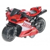 Macheta metalica motocicleta, functie Pullback, Rosu, 9 cm