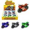 Macheta metalica motocicleta, functie Pullback, Rosu, 9 cm