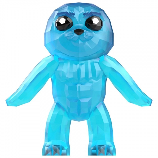 Figurina Rascals Crystal - Monstru care se intinde, Albastru, 14 cm
