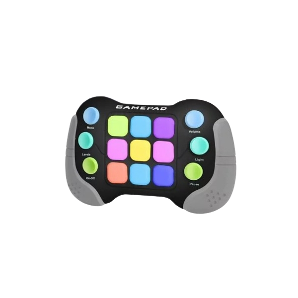 Consola interactiva de jocuri, cu 6 butoane si 600 de niveluri, Gri/Negru