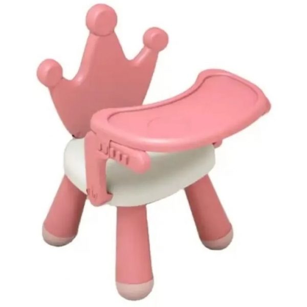 Scaunel multifunctional pentru copii cu tavita detasabila, Printesa roz