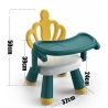 Scaunel multifunctional pentru copii cu tavita detasabila, Rege, Verde