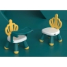 Scaunel multifunctional pentru copii cu tavita detasabila, Rege, Verde