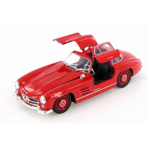 Macheta metalica Welly, Mercedes-Benz 300SL, scara 1:24, Rosu