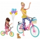 Set de joaca papusa Belissa bruneta si mama ei pe bicicleta