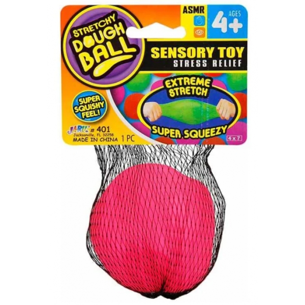 Jucarie antistres Jaru, Minge flexibila din plastilina, Roz