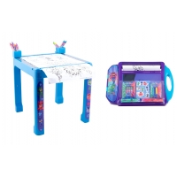 Pachet Eroi in Pijama - Masuta cu accesorii pentru colorat + Set de colorat portabil