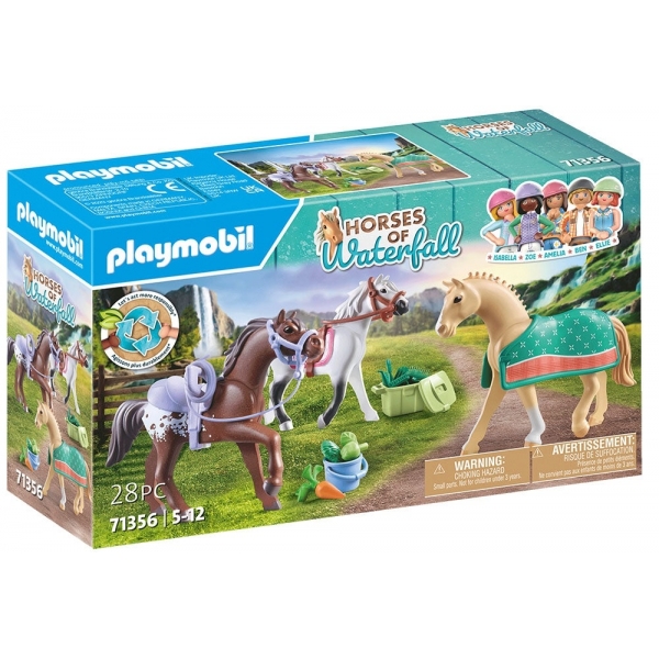 Playmobil - Set 3 Cai Cu Accesorii