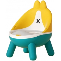 Scaunel 2 in 1 cu olita - Urechiuse, Galben/Albastru