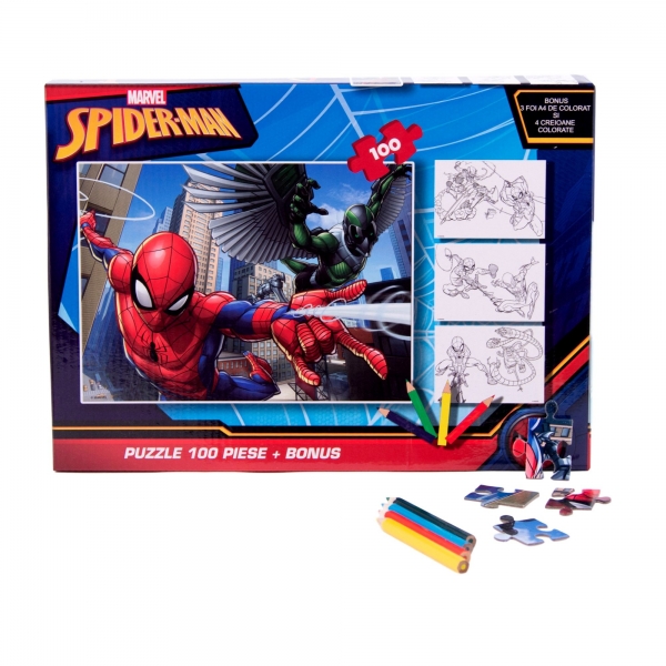 Puzzle 100 piese + Bonus Spiderman