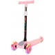 Trotineta pliabila cu roti care lumineaza, Roz