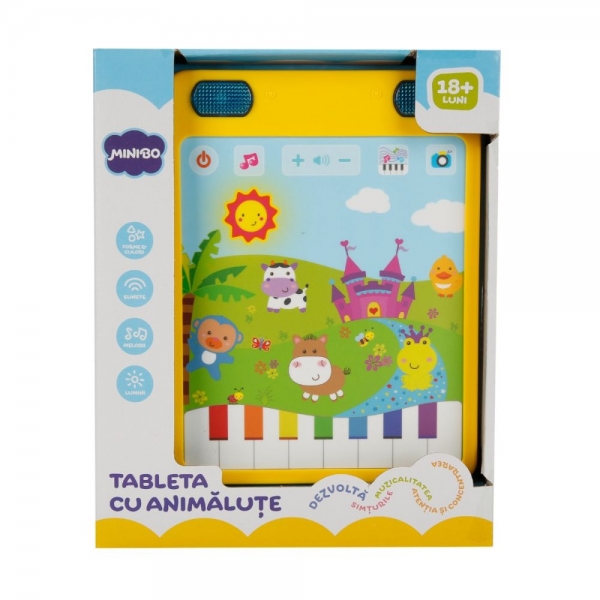 Jucarie bebelusi Minibo, Tableta cu animalute
