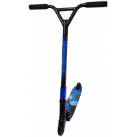 Trotineta freestyle STUNT 100 pentru sarituri, cascadorii si skatepark, capacitate maxima 100 kg, Albastru/Negru