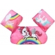 Vesta de salvare pentru copii cu aripioare de inot, Flippy, Roz, Model Unicorn