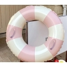 Colac de inot gonflabil pentru copii, in dungi Roz- Galben, Flippy, Diametru 66 cm