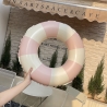 Colac de inot gonflabil pentru copii, in dungi Roz- Galben, Flippy, Diametru 66 cm
