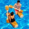 Colac de inot gonflabil sub forma de pluta + Vasla gonflabila , Joc Pentru Piscina, Flippy