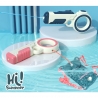 Pistol cu apa pentru copii, rezervor tip ghiozdan, 1500 ml, reglabil, distanta improscare 8 metri, tragaci cu presiune, Albastru