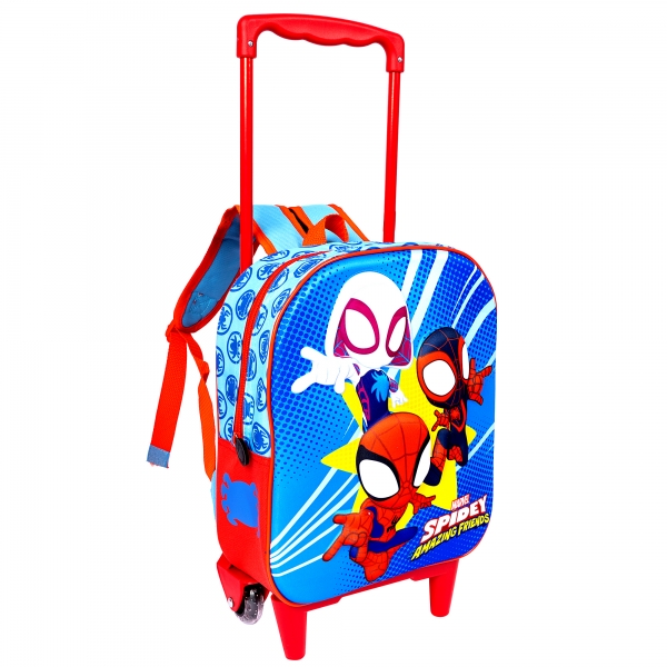 Ghiozdan Troller 3D pentru gradinita model Spiderman, 38  x 28 x 14 cm