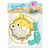 Pistol cu apa cu rezervor tip rucsac - Peste balon, Galben, capacitate 1000 ml, 3+ ani