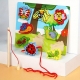 Joc de indemanare - Puzzle lemn magnetic de pescuit cu snur, Insecte, 3+ ani, Multicolor