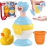 Jucarie pentru bebelusi - set cu dozator de sapun cu cana si ratusca de baie, Albastru