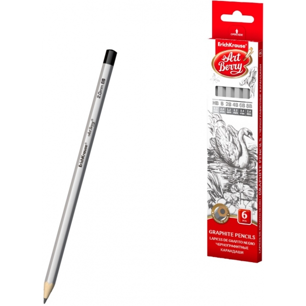 Set 6 Creioane HB, B, 2B, 4B, 6B, 8B - ArtBerry